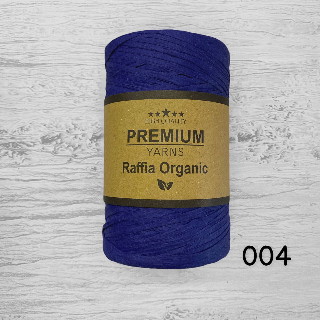 

Premium Yarns Raffia Organic / Раффія Органік 004, синий, Зелёный