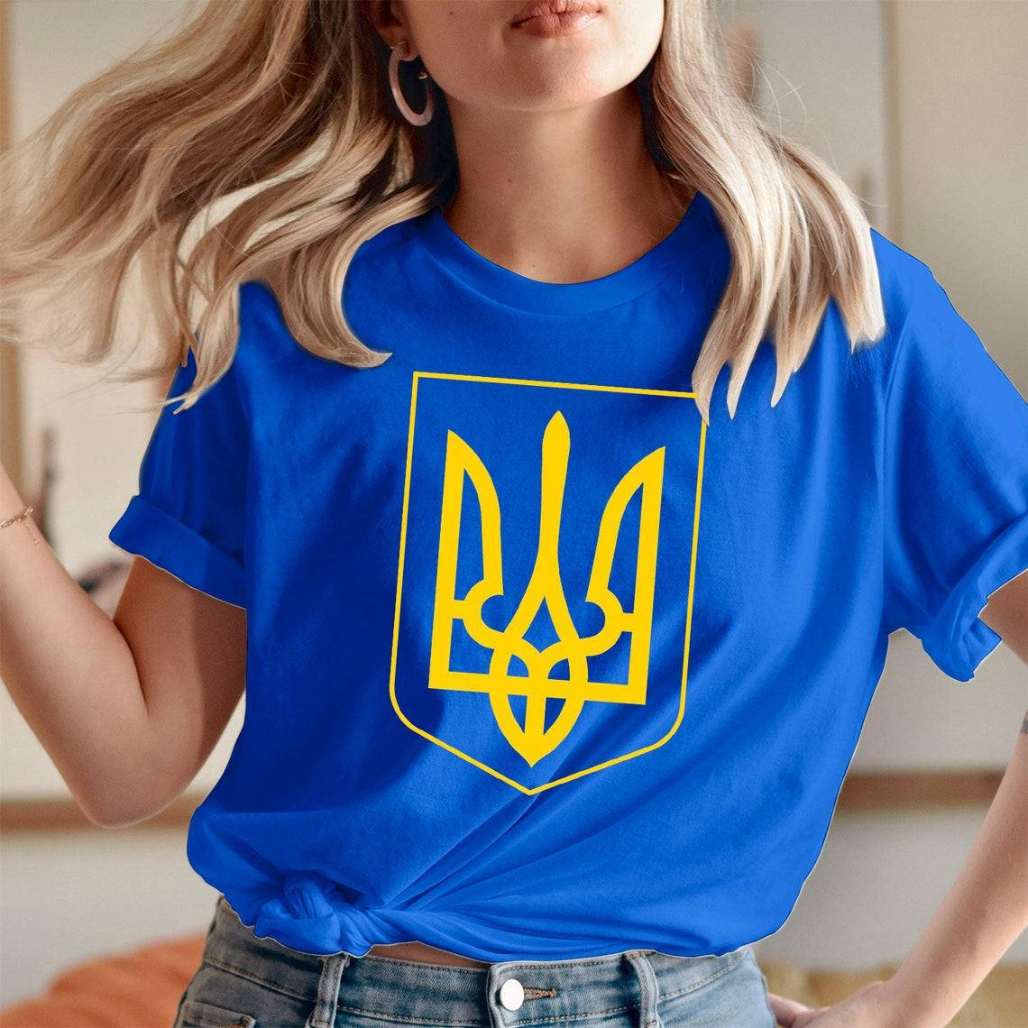 

Мужская и женская Патриотическая футболка с принтом Классический Герб Украины