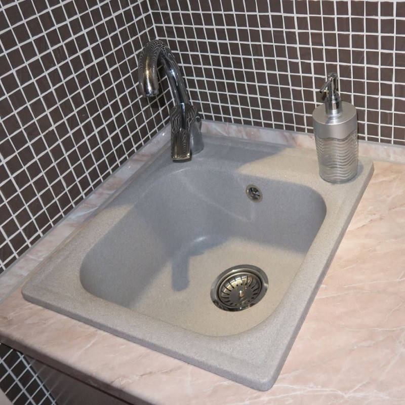 

Гранитная мойка Valetti Europe модель №1 серая 4443, Серый