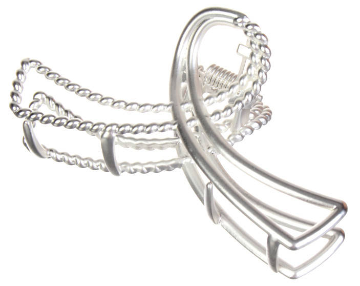 

Женский краб для волос серебряный металлический,заколка для волос серебро из металла,серебряный крабик женский, Серебристый