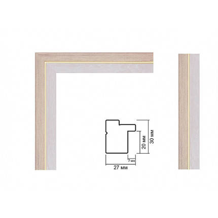 

Багетная рамка для картины Origami Бежевая 40*50 см DM2730-19156-2, Бежевый