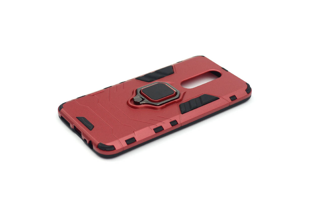 

Бронированный чехол для Xiaomi Redmi 8 с кольцом Red (Редми 8), Красный