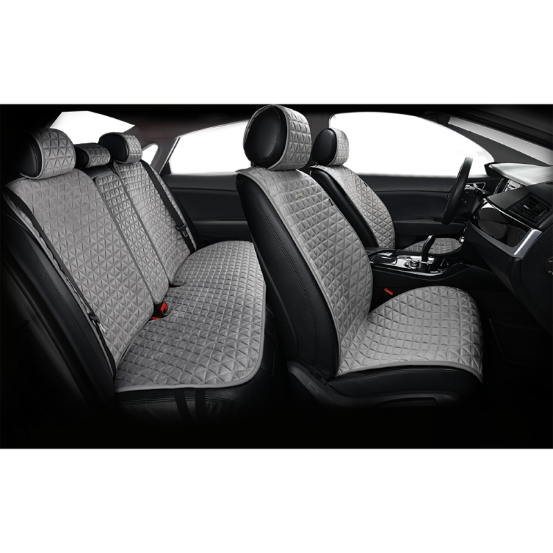 

Накидки на сиденья алькантара Серые Полный Комплект Elegant 700 303