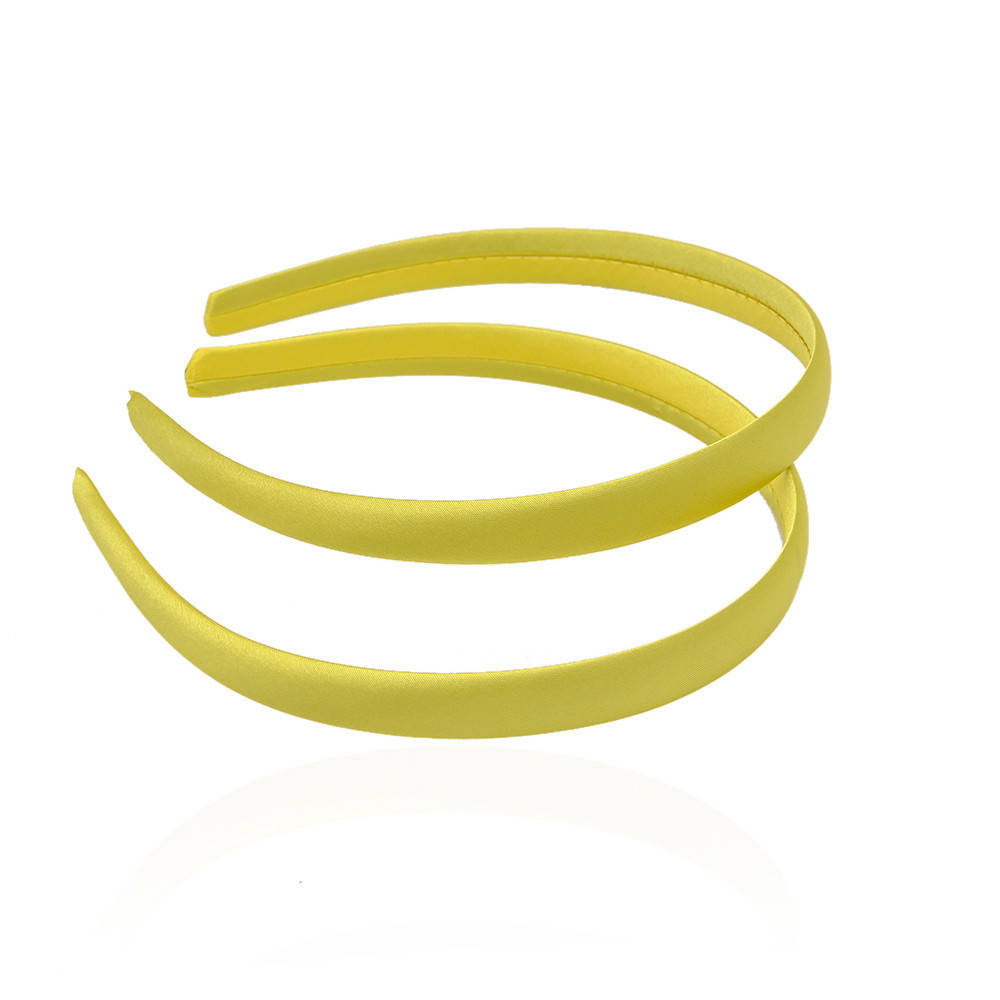 

Заготовка для обруча с атласной лентой 1,5 см (упаковка 12 шт) желтая, Желтый