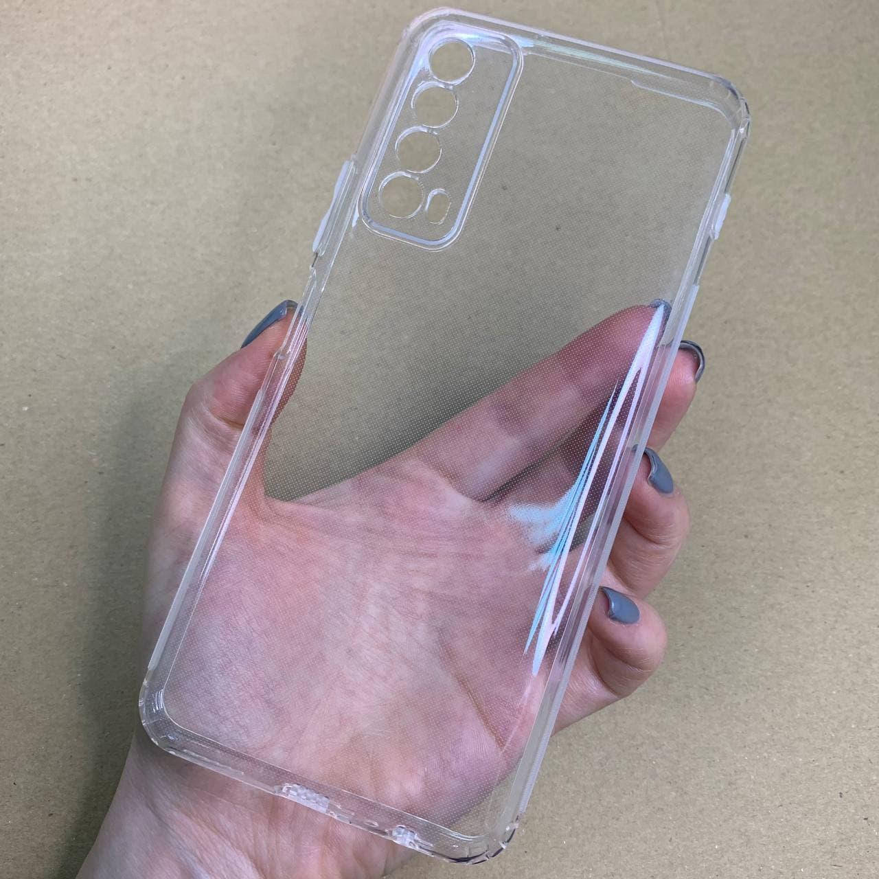 

Чехол для Huawei P Smart 2021 прозрачный с заглушками накладка чехол на хуавей п смарт 2021 прозрачный