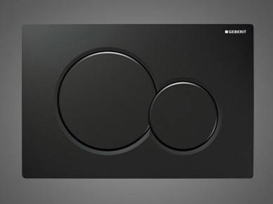 

Смывная клавиша Geberit Sigma01 пластик черный глянец RAL 9005