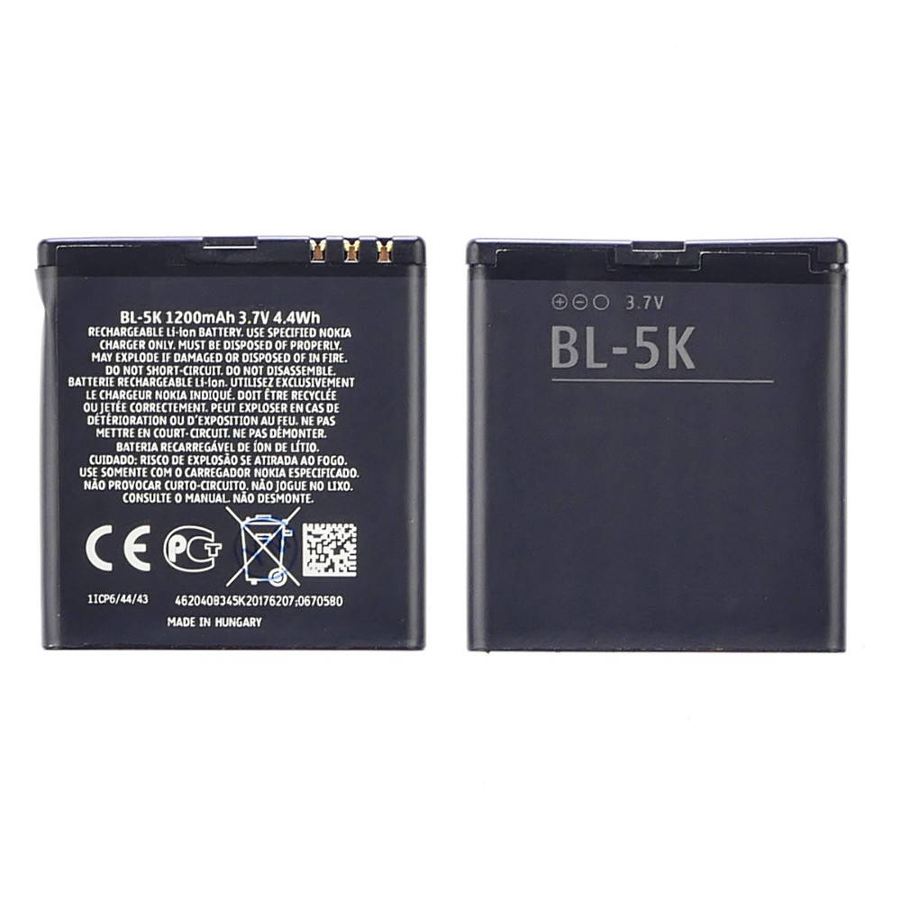 

Аккумулятор Nokia BL-5K / Sigma Comfort 50 Menol Shell(800mAh) / Nokia 701, C7-00, N85 , 1200mAh