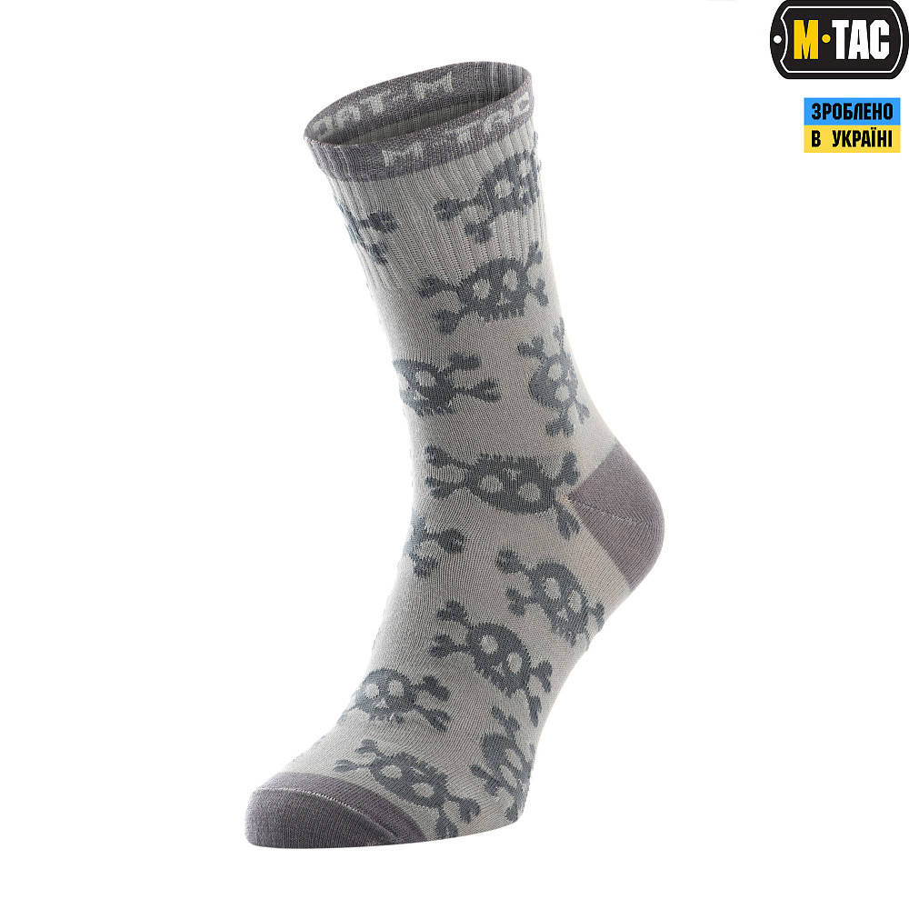 

Носки M-TAC Легкие MK.3 Pirate Skull серые размер 43-46
