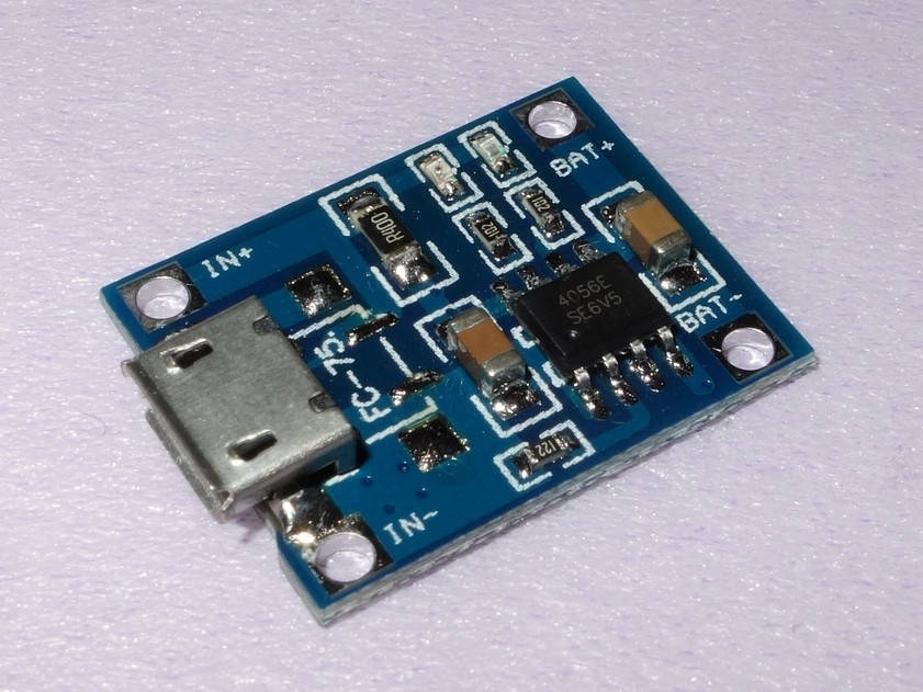 

Зарядный модуль для Li-ion на TP4056 . (microUSB) tp4056
