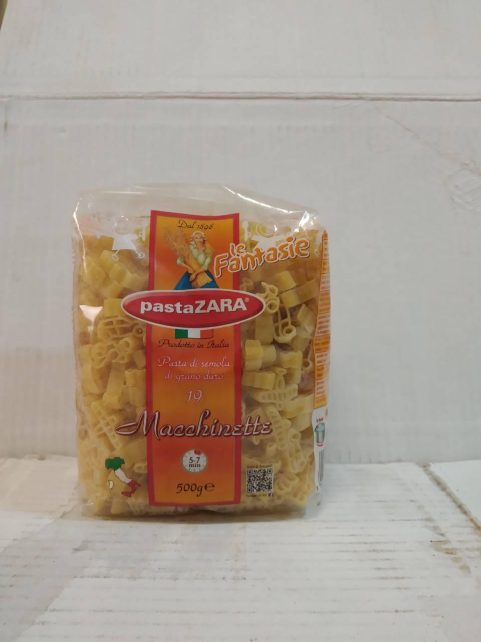 

Макароны Фигурки Машинки 500г. Pasta Zara Macchinette №19