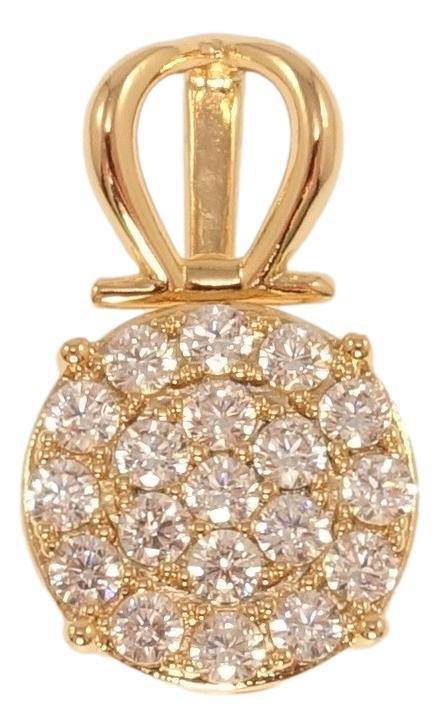 

Кулон Xuping Позолота 18K "Круг инкрустация цирконием с декоративной петелькой"