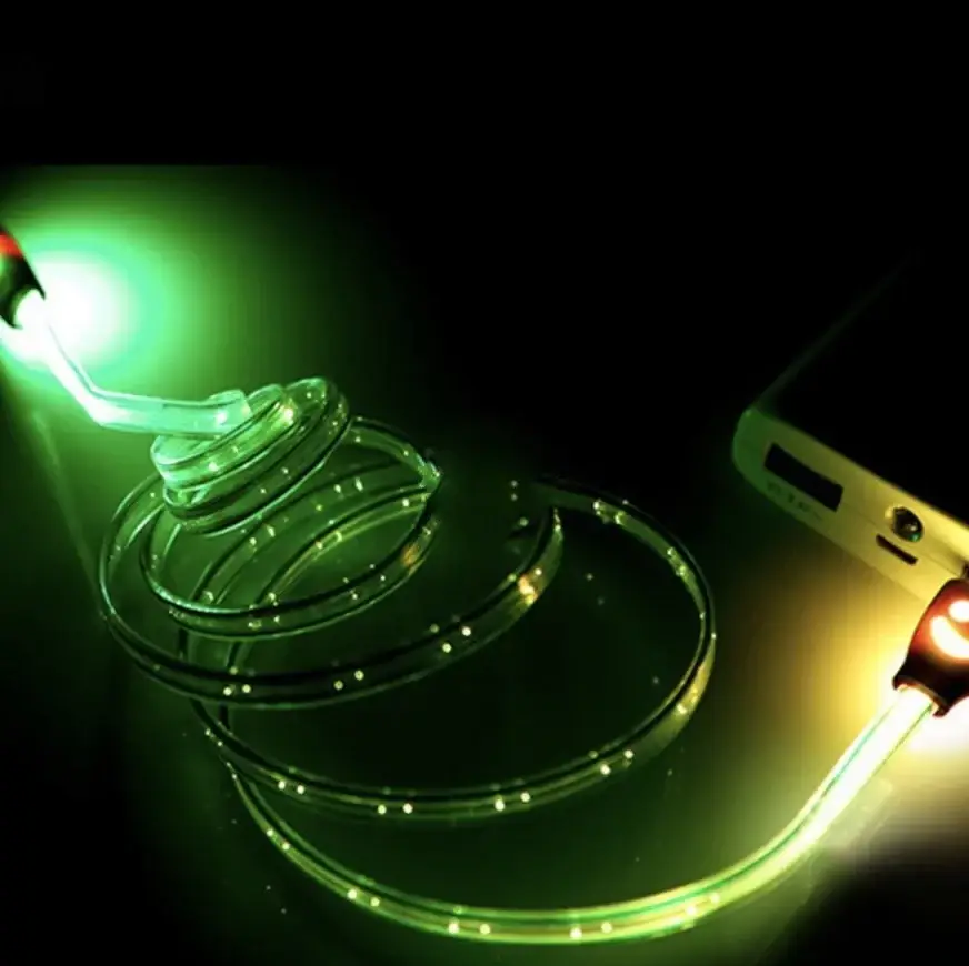 

Кабель MicroUSB с подсветкой микро юсб зарядка шнур микро юсб, 1 м