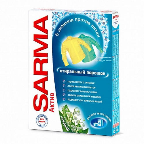 

Стиральный порошок Sarma САРМА Актив Ландыш универсальный, 400г