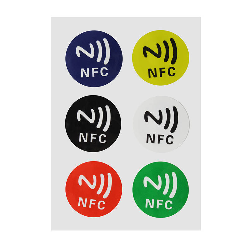

NFC метки NTAG 213 наклейки 6 штук, Разные цвета