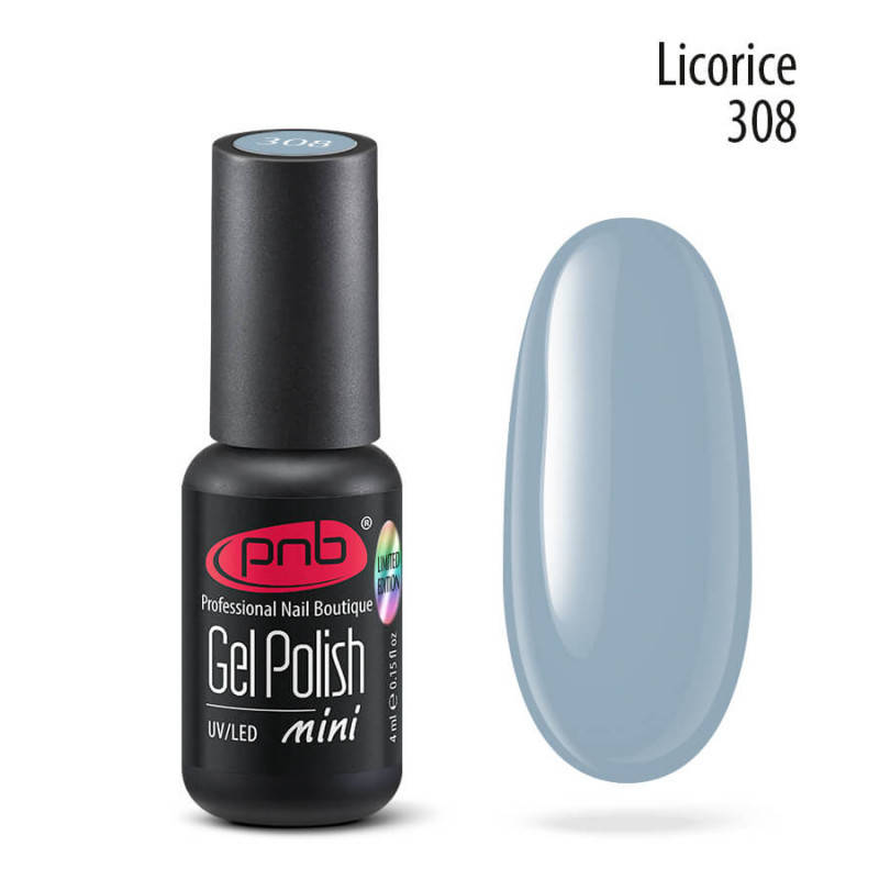 

Гель-лак для ногтей PNB Gel Nail Polish №308 Licorice 4 мл (18100Gu)