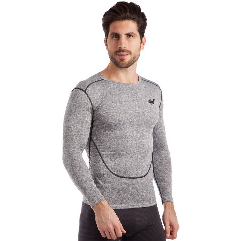 

Футболка с длинным рукавом мужская компрессионная термокофта JASON CO-912 серый XL, рост 175-180 см