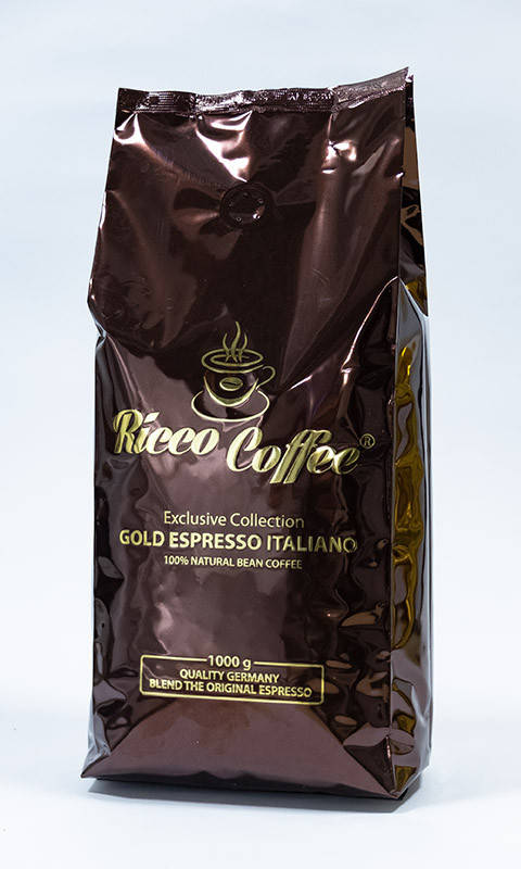 

Зерновой кофе Ricco Coffee Gold Espresso Italiano в пачках