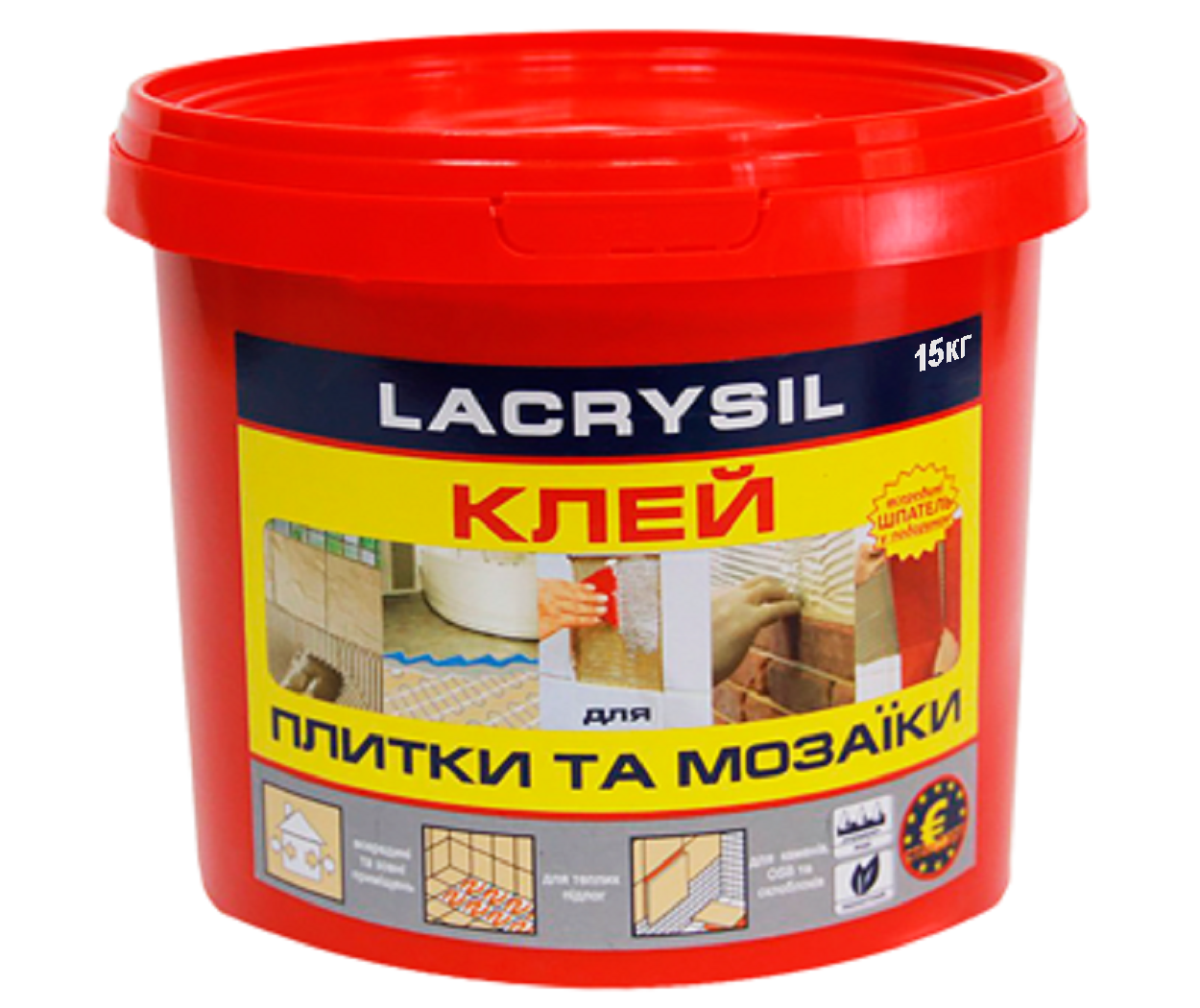 

Клей акриловый LACRYSIL ДЛЯ ПЛИТКИ И МОЗАЙКИ контактный, 15кг