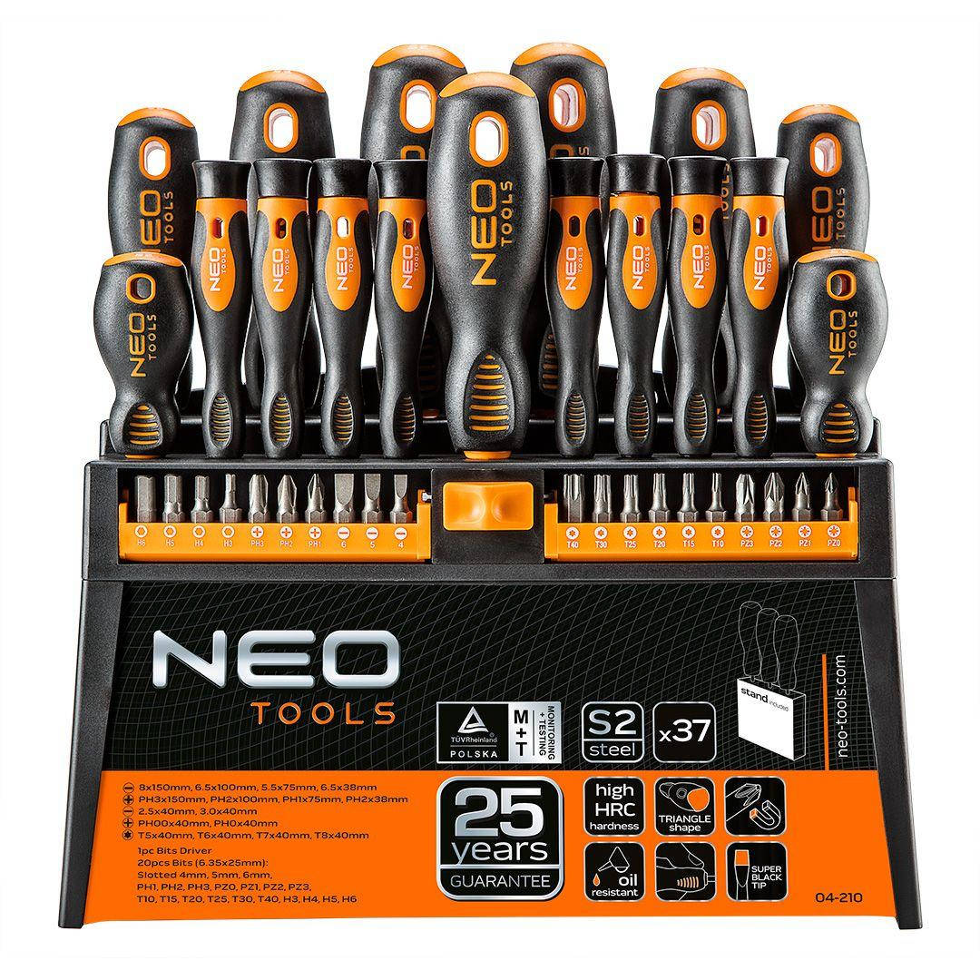 

Набор отверток и насадок 37 шт NEO Tools 04-210
