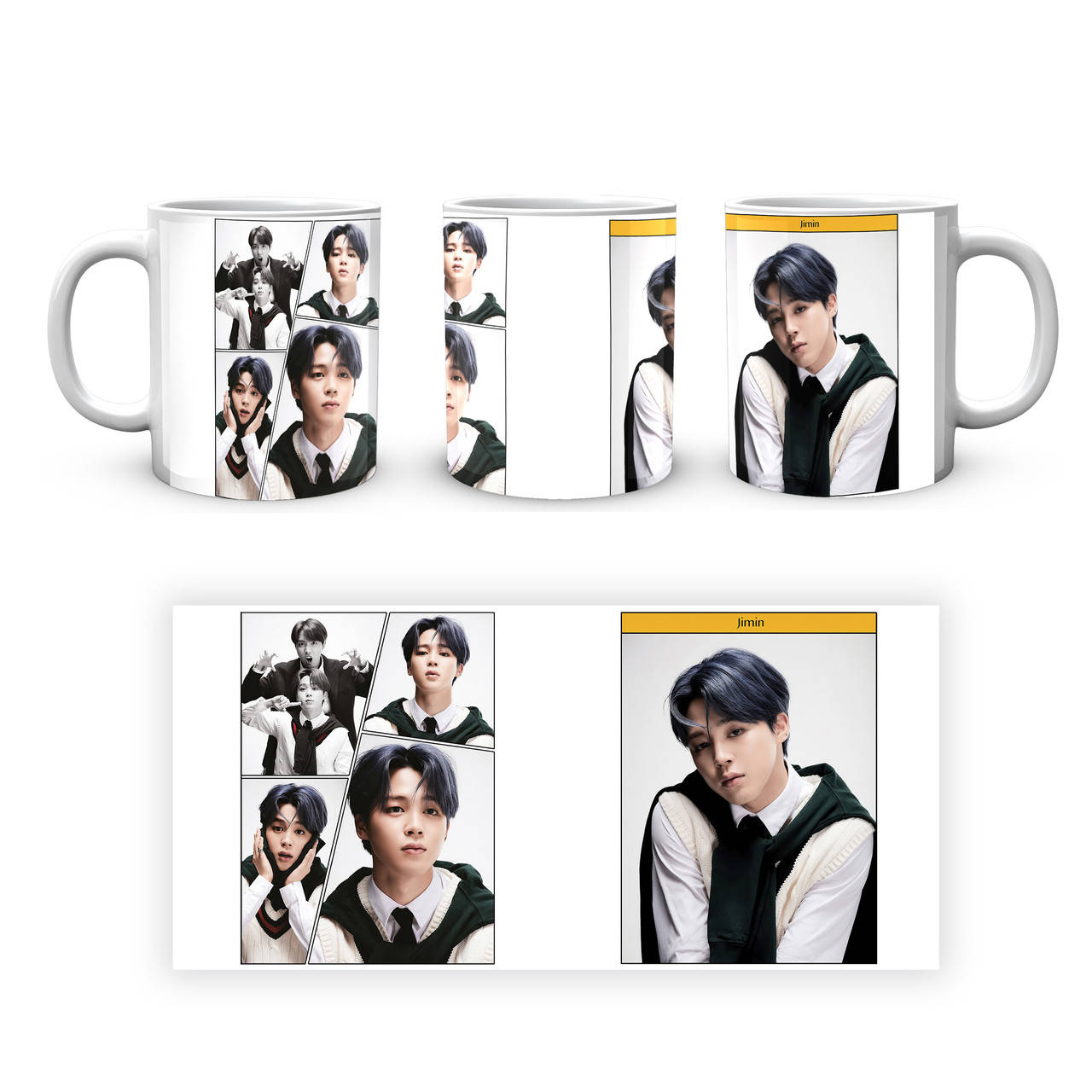 

Кружка Gee! Bangtan Boys BTS Jimin Чимин Коллаж CP 04.476.703, Белый