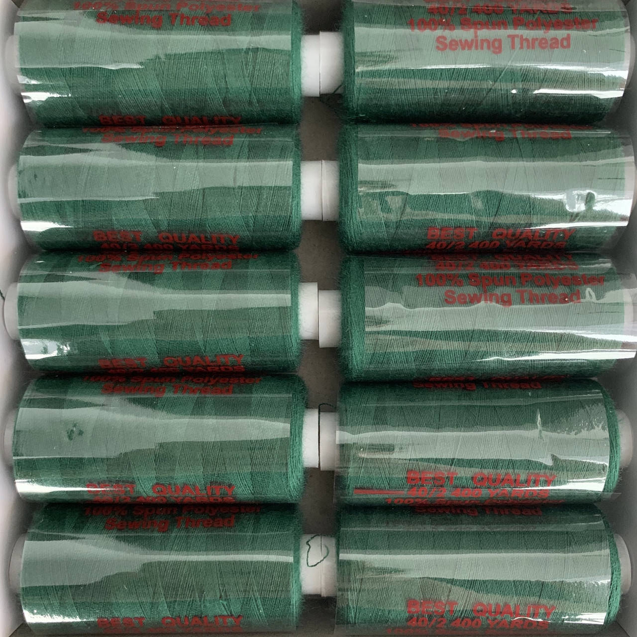 

Нитки швейные 40/2 (400Y) темно-зелёные, Зелёный