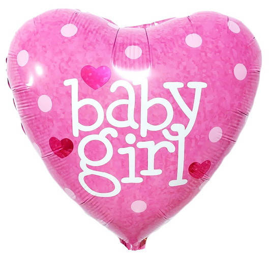 

Фольговані кулі серце "Baby Girl". Диаметр:18"(45 см)
