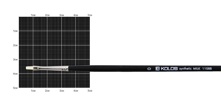

Синтетика плоска, Milk 1108B, № 0, д.р. пензель KOLOS