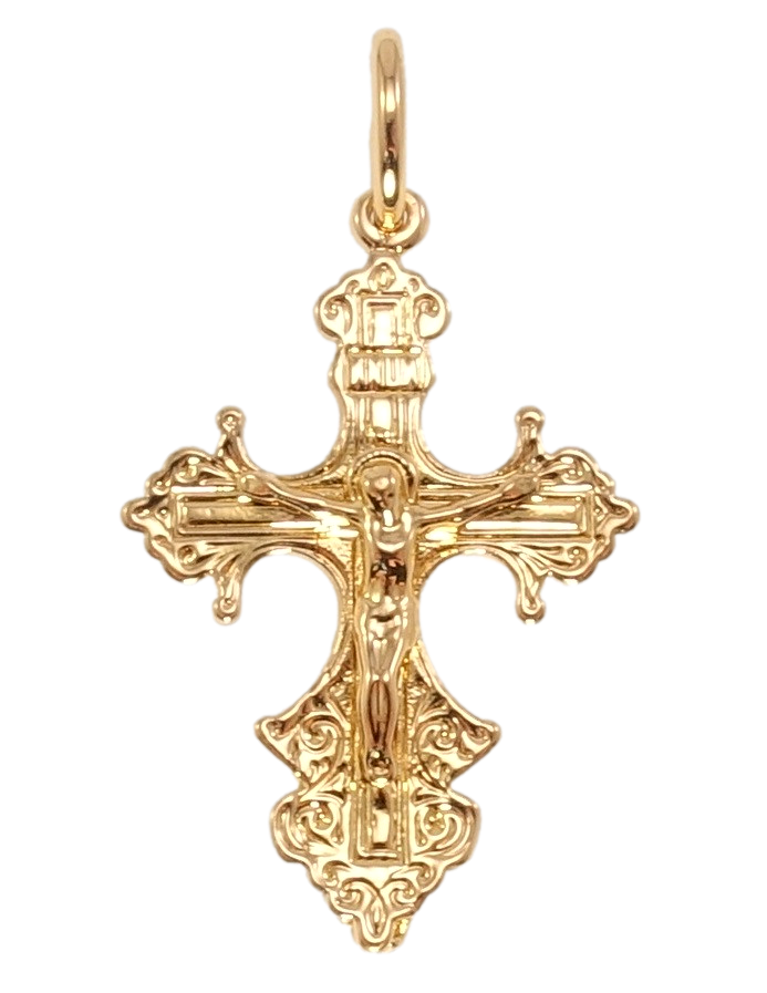 

Кулон Fallon Позолота 18К "Крест с Распятием Спаси и Сохрани"