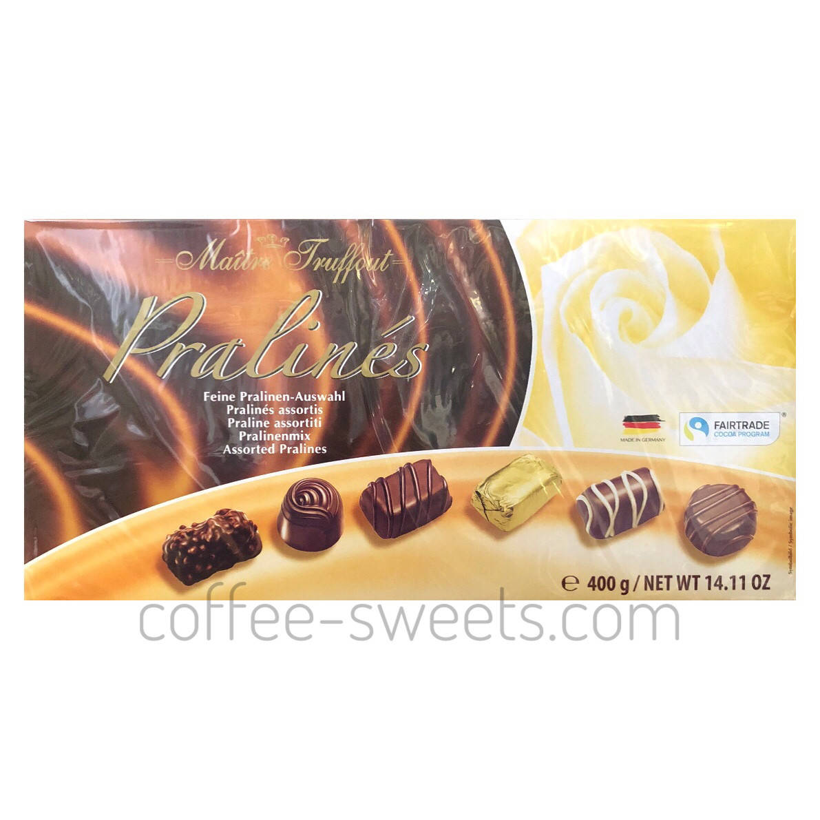 

Конфеты Maitre Truffout Exquisite Pralines (коричневая) 400g