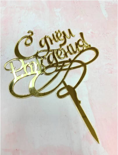 

Зеркальный акриловый топпер на торт