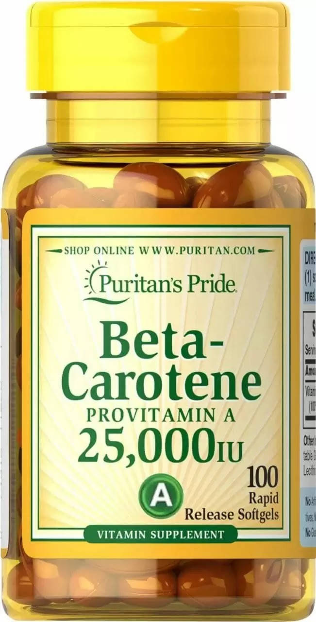

Бета каротин (Beta-Carotene) 25000 МЕ 100 капсул