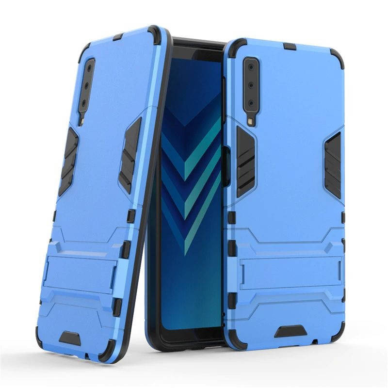 

PC + TPU чехол Metal Armor для Samsung Galaxy A50 ​(6 цветов) синий