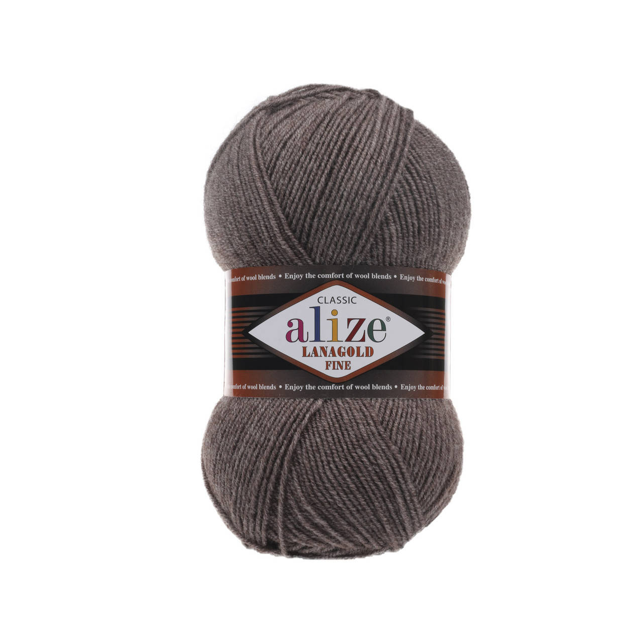 

Alize Lanagold Fine - 240 коричневый меланж