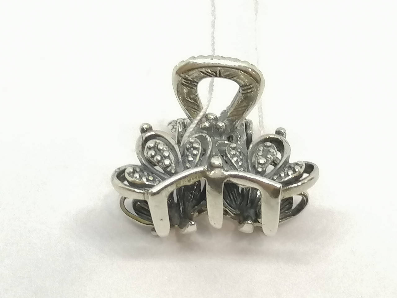 

Серебряная заколка для волос. 9306, Белый