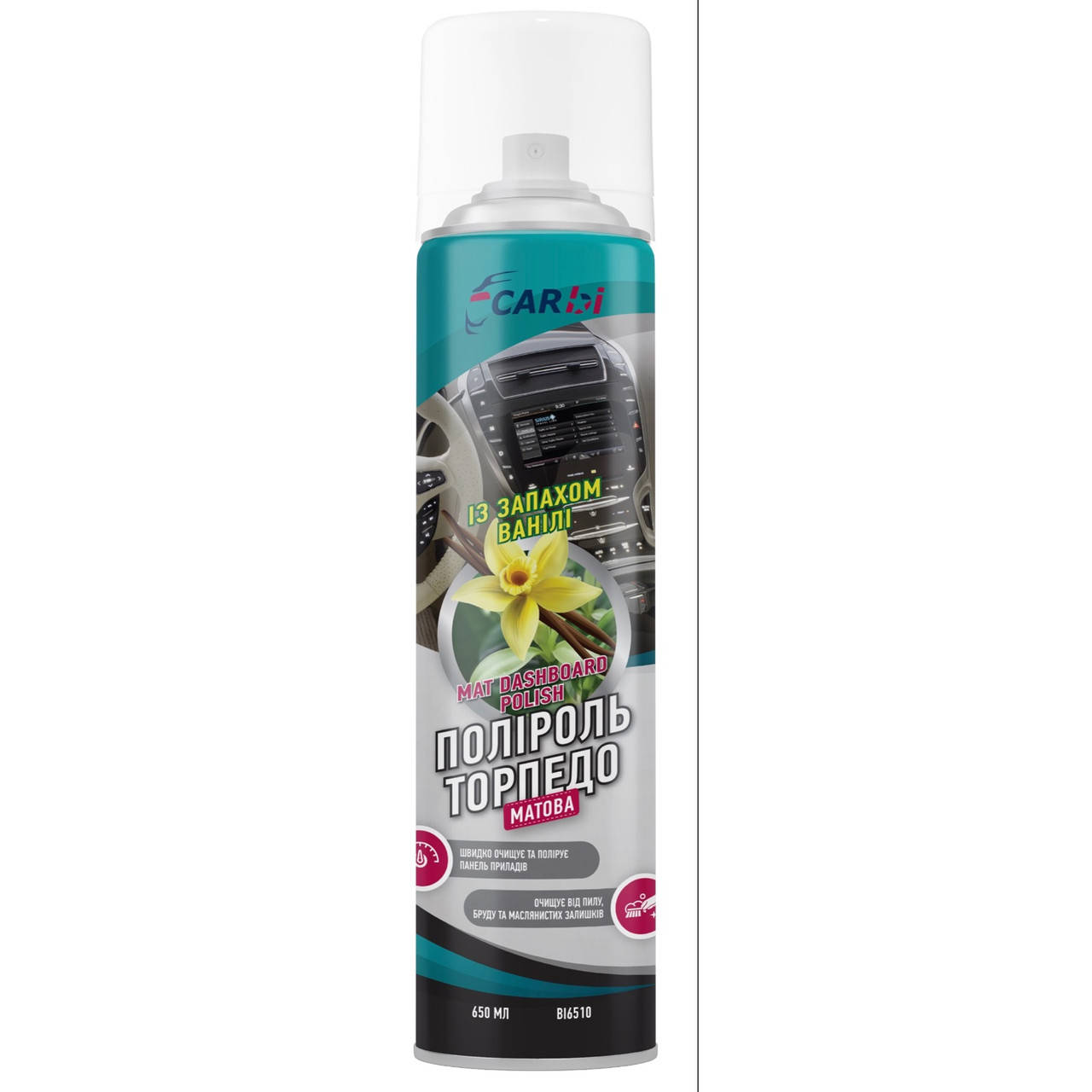 

Полироль торпедо матовая 650 ml (Ваниль), ТМ "CAR BI"