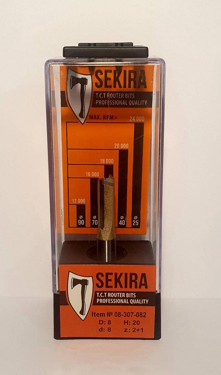 

Фреза Sekira пазовая D8 H20 d8 Z2+1 (08-307-082)