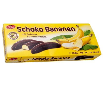 

Конфеты шоколадные Schoko Bananen (с банановой начинкой) 300г