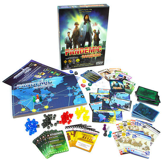 

Жизненная кооперативная (вы против игры) настольная игра "Пандемія" (Пандемия, Pandemic), укр.издание