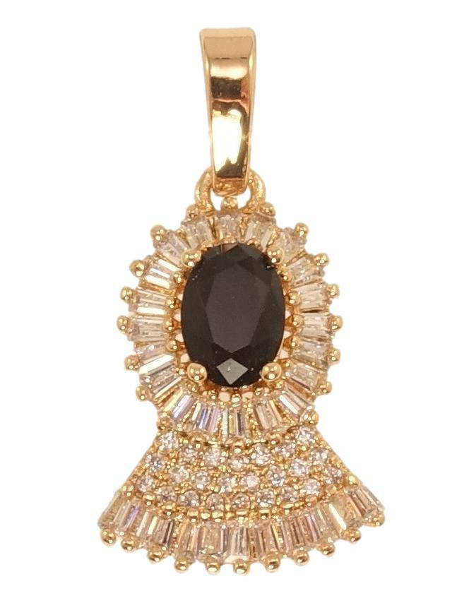 

Кулон Xuping Позолота 18K "Декоративный орнамент с черным кристаллом и цирконием"