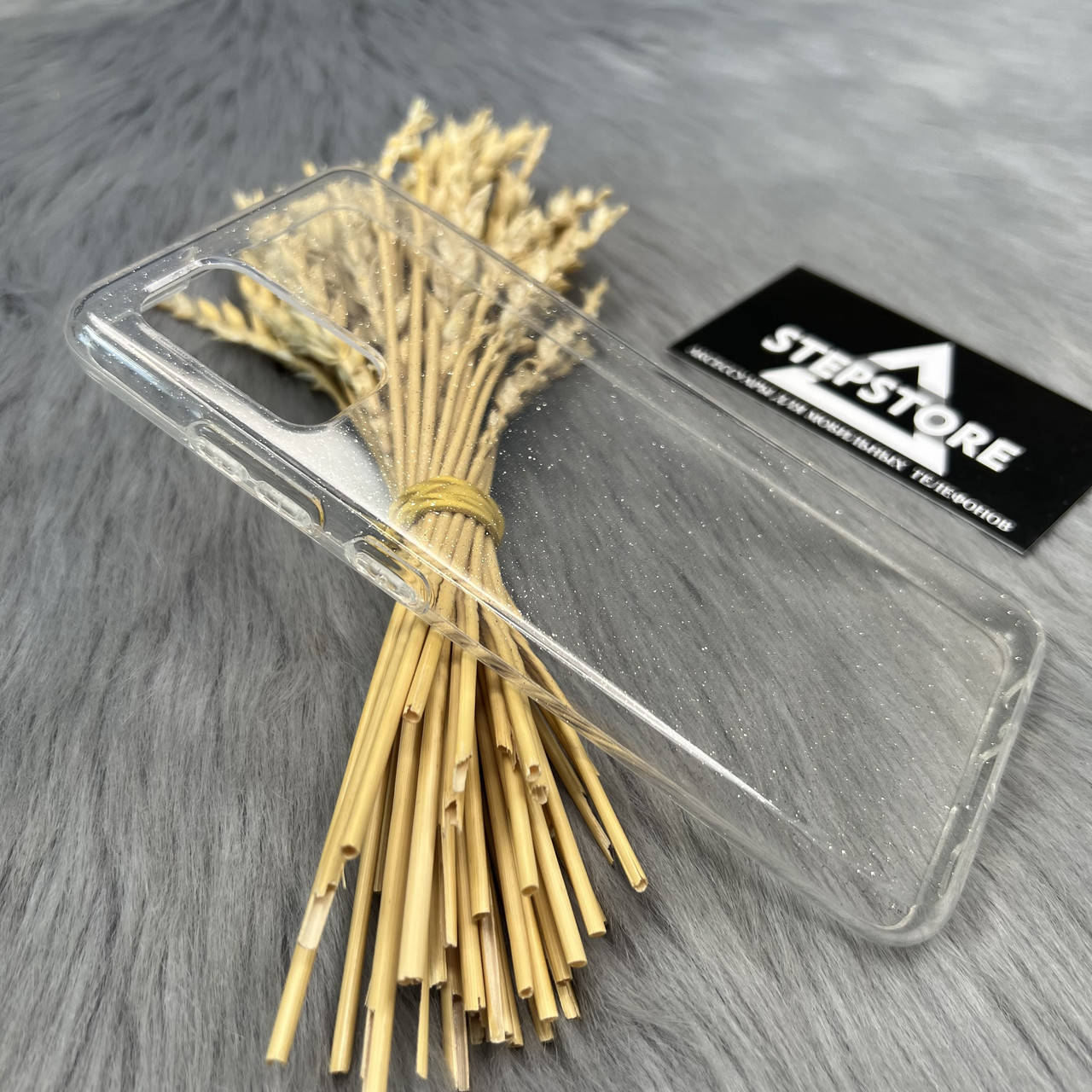 

Чехол прозрачный с блестками для Samsung A31 (А315) противоударный женский стразами