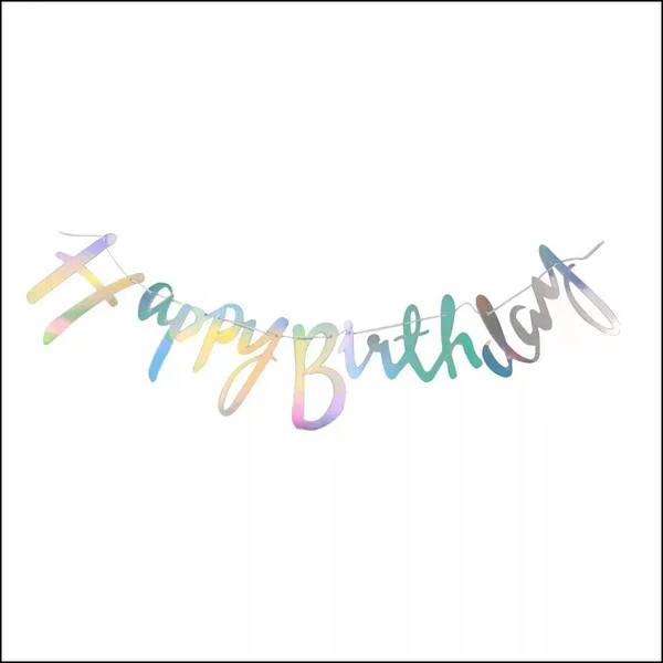 

Гирлянда прописная "Happy birthday" радужная