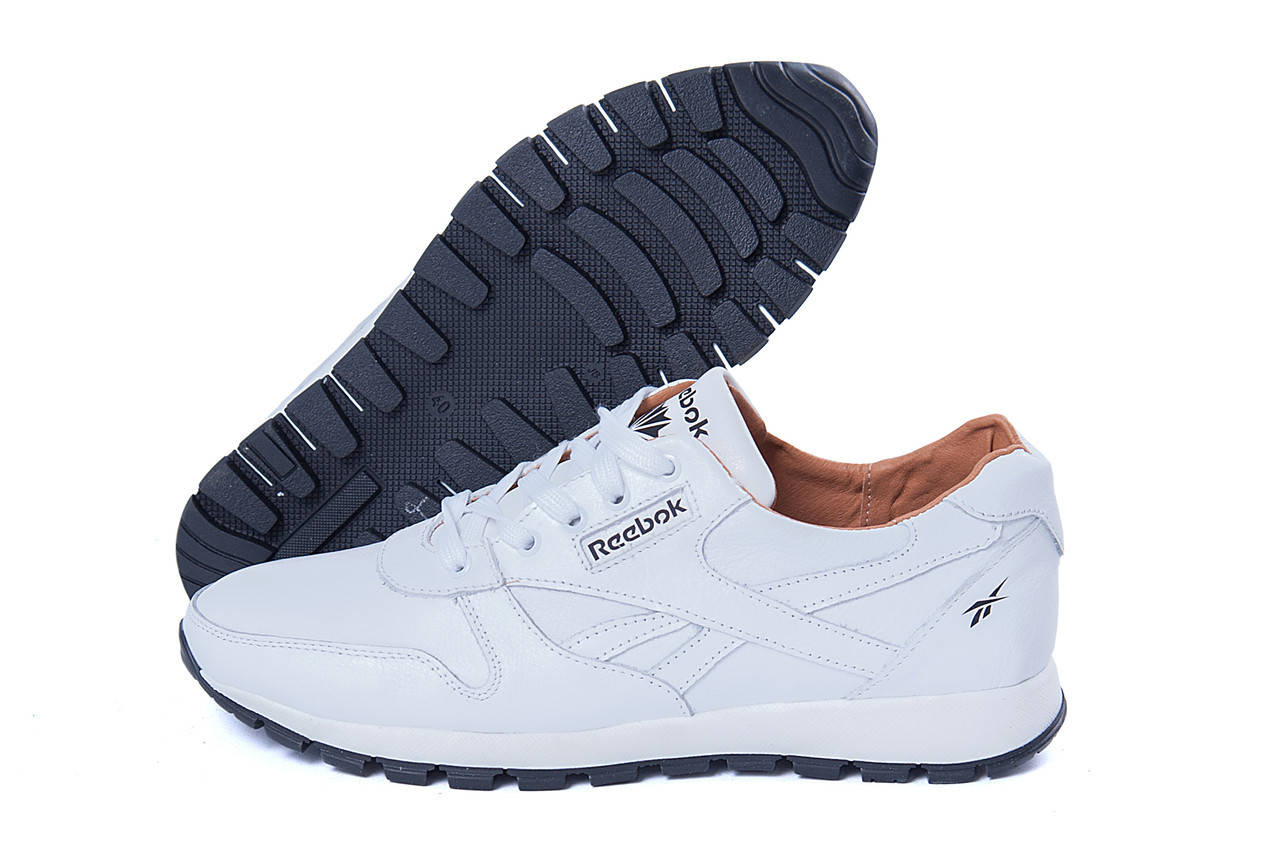 

Мужские кожаные кроссовки Reebok Classic White Pearl, Белый