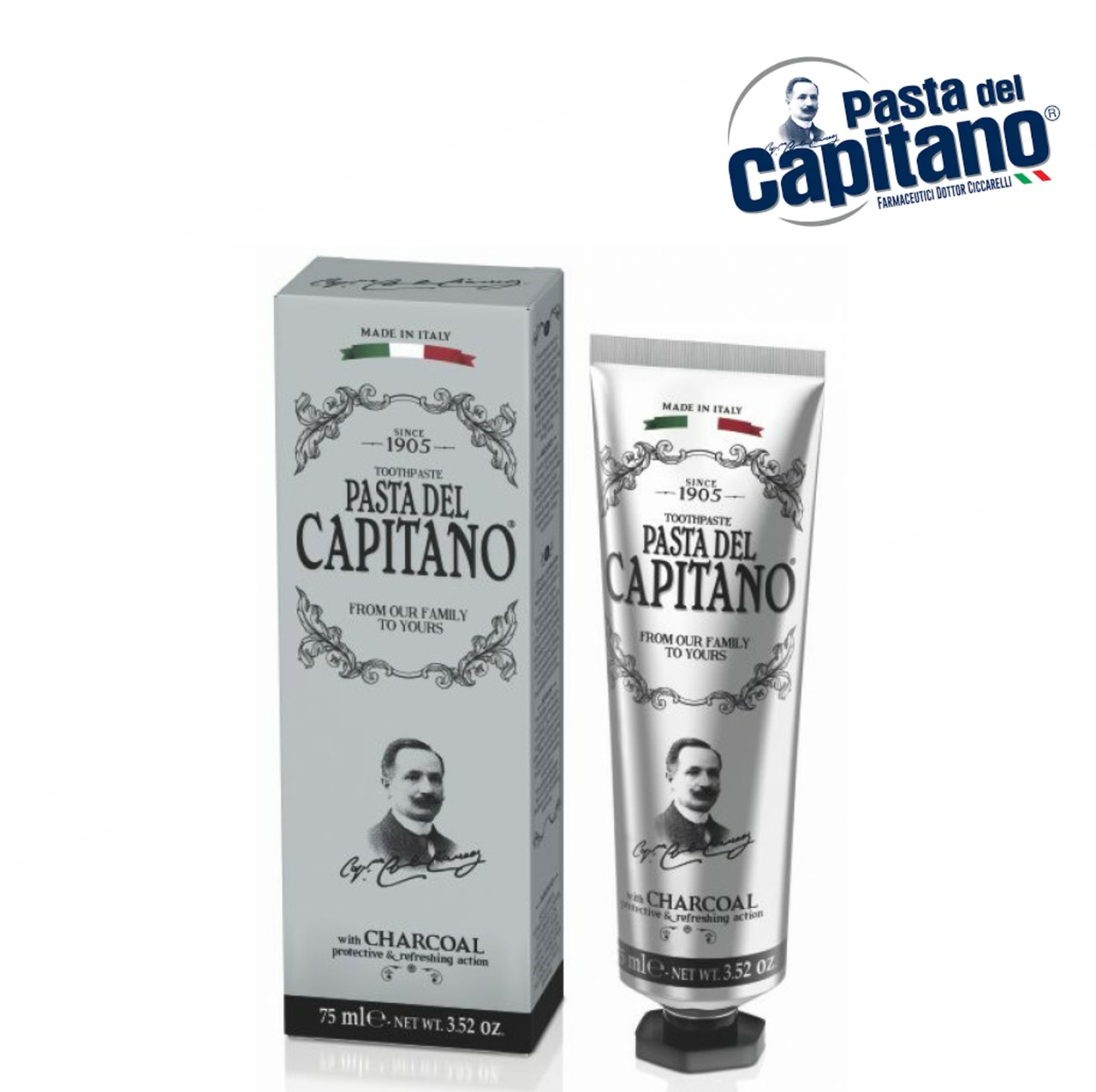 

Зубная паста Pasta Del Capitano 1905 Charcoal с углем 75 мл