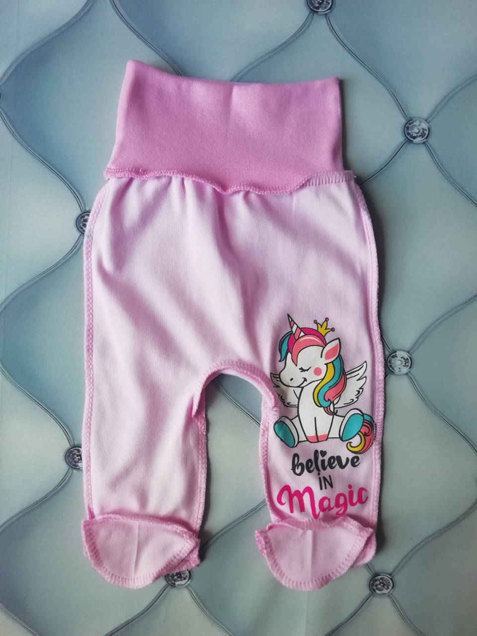 

Ползунки Единорожек розовые, р. 56 (для новорожденных), Розовый