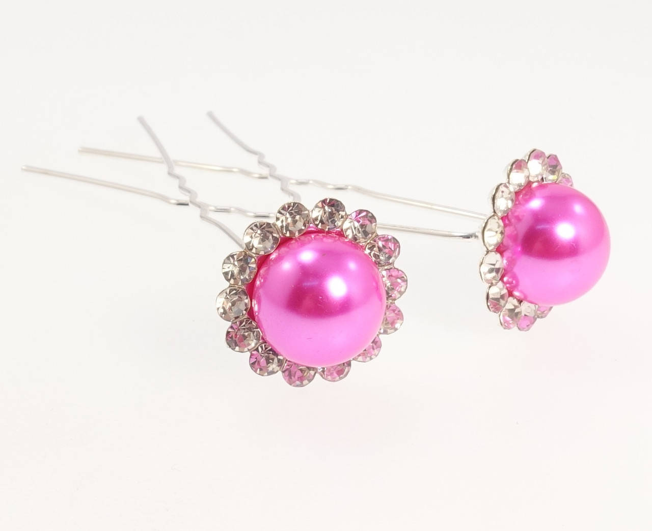 

Шпилька для волос "Малиновый цветок со стразами" ø 18мм (цена за одну штуку)