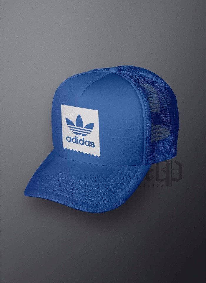 

Кепка тракер Адидас (Adidas), летняя с сеткой синяя, Синий