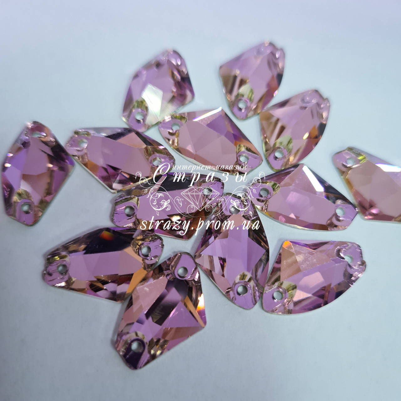 

Стразы Lux Топорик 9*14мм. Violet