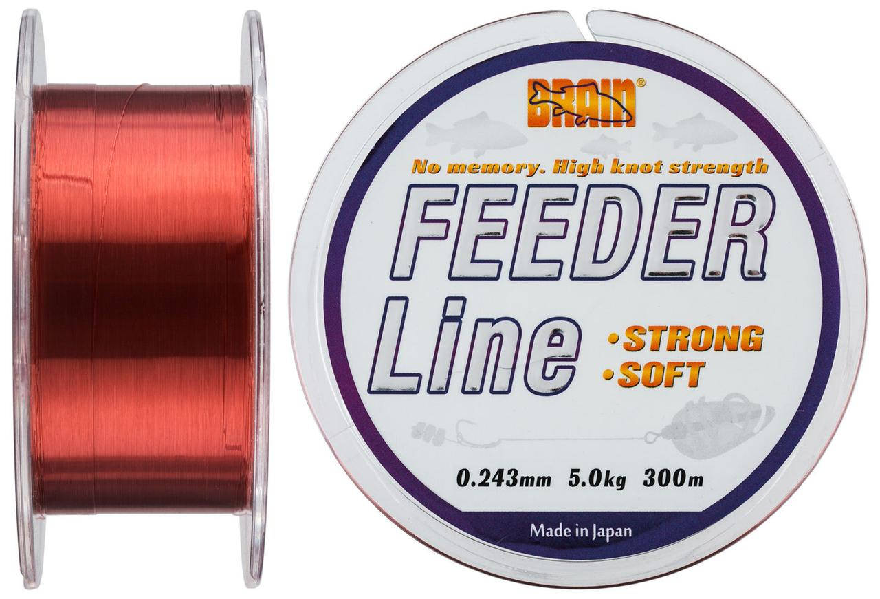 

Леска Brain Feeder Line 300м #2.25/0.243мм 5.0кг, Коричневый