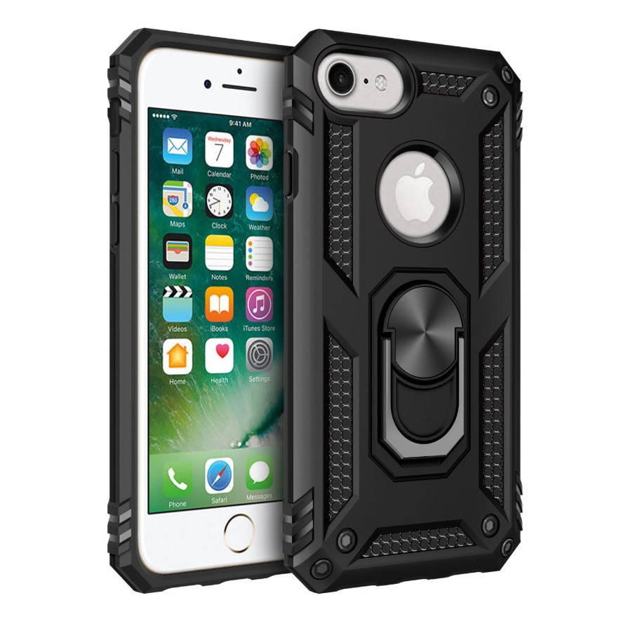 

Противоударный чехол Combo Ring для Apple iPhone 6 / 6S (Разные цвета) Черный