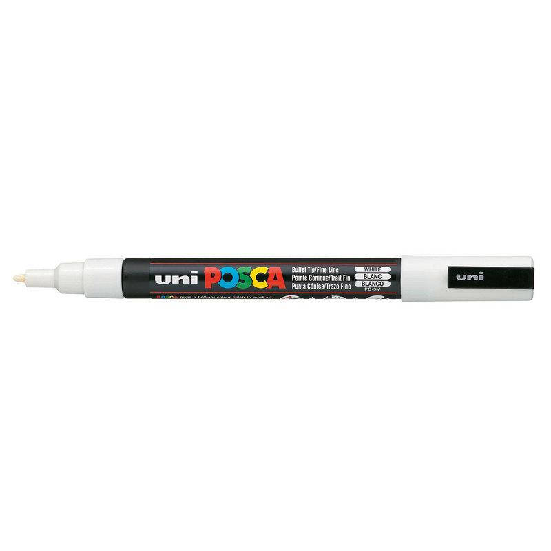 

Маркер перманентный uni POSCA 0.9-1.3мм на водной основе белый (PC-3M.White)